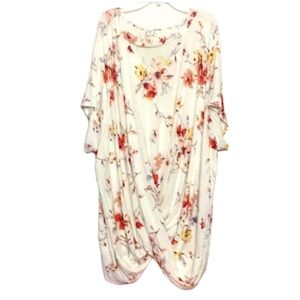 🌞 24/7 Maurices gorgeous floral coverup asymmetrical mumu dress women 4